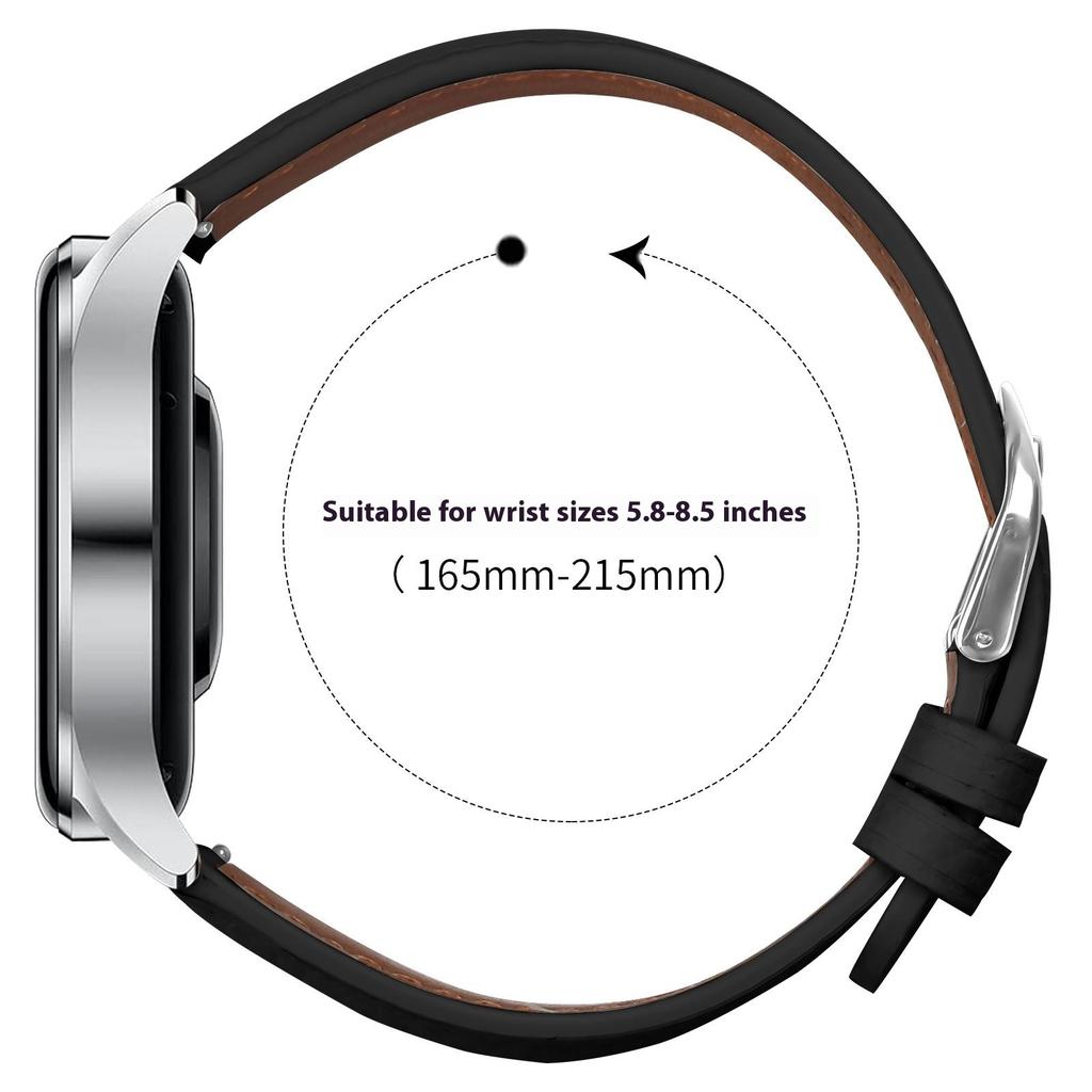 Replacement Strap for Huawei Watch 4/Watch 4 Pro Litchi Texture PU Leather Watch Band with Metal Buckle