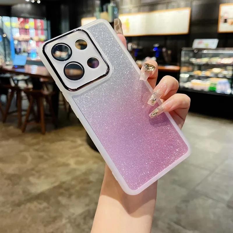 Силиконовый чехол с градиентным блеском для Redmi Note 13 12 11 10 Pro 9s Redmi 13C 12C 12 10 10C 10A 9 9C 9A Xiaomi 11 12 13 Pro POCO X3 X6 Pro M4 Pro