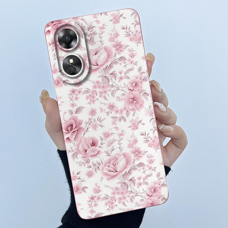Для OPPO A17 A17K 2022 CPH2477 Чехол Задняя крышка Милый Панда Милые Девочки Мягкий Силикон ТПУ Чехол для Телефона Ударопрочный Защитный Корпус
