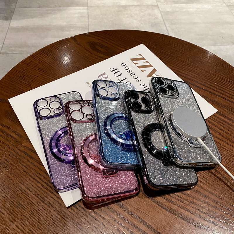 Quicksand Ring Stand Holder Glitter Phone Case For Infinix Note 40 30 Vip 20 12 Pro 30i Zero 30 5G Smrat 8 7 5 6 Plus Soft Cover