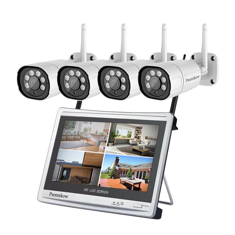 Беспроводной 4/8-канальный комплект для видеонаблюдения с экраном и 3 МП WiFi камерами