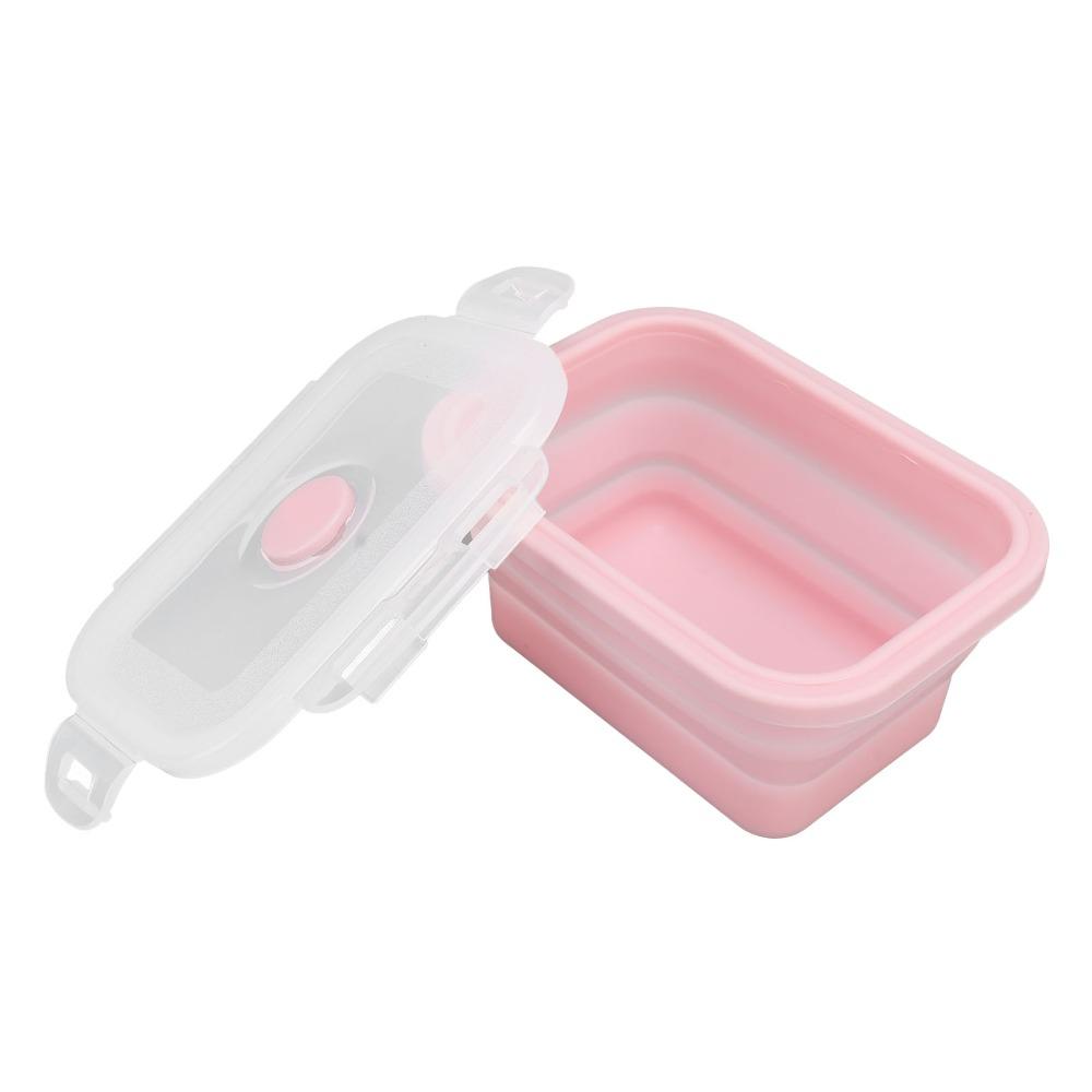 2PCS Collapsible Design Lunch Storage Container Silicone Refrigerator Storage Box For Office