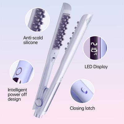 Мини-выпрямитель для волос для женщин и мужчин - 4 температурных режима, плойка с керамическими пластинами, шнур без спутывания, безопасен для тонких, поврежденных волос