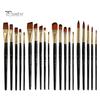 5Pcs Pointed Flat Round Top Drawing Brushes Acrylic Watercolor Oil Painting Pen