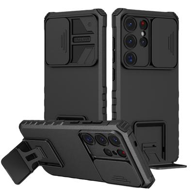 Для Samsung S25 S24 Slide Lens Stand Holder Case для Samsung Galaxy S25 Ultra S24 Plus S23 FE S22 5G Phone Cases