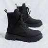 Fashion Leather Men's Boots High-Top Thick Bottom Outdoor Boots Luxury Ankle Boots for Men Motorcycle Casual Boots  Male Boot