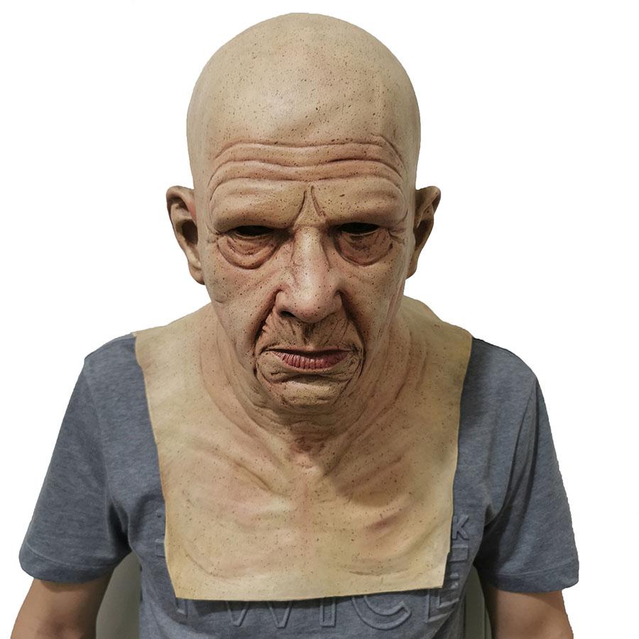 Хэллоуин горячий стиль пародия лысый старик карнавальная вечеринка танцевальная маска голова старика страшная делает странный страшный реквизит Tricky Mask