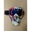 Harley KTM Cycling half-face helmet with full-face goggles, Halloween skull mask, water-transfer printed goggles, cycling mask