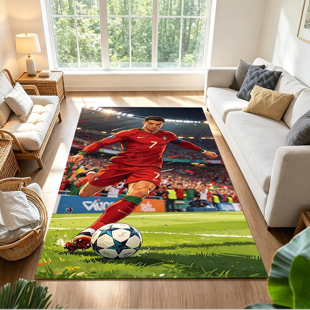Cristiano Ronaldo Floor Mat Perfect for Entryway Outdoor Balcony Dining Room Antislip Carpet Decorate Offices Perfect Gift for Friends & Family