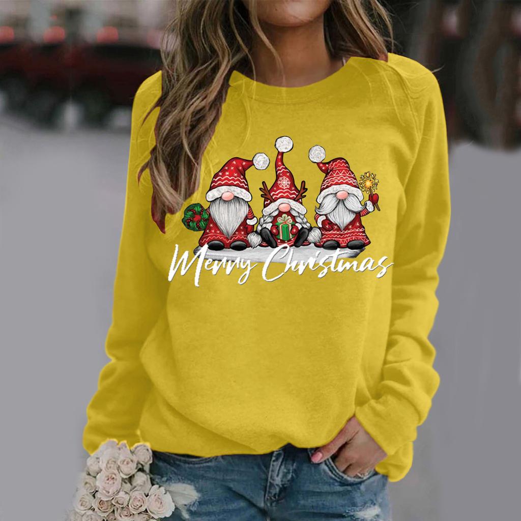 Women's Hoodies Fashion Merry Christmas Print Pullovers Long-sleeved Hooded Sweatshirt Lady Casual Oversized Loose Hoodies