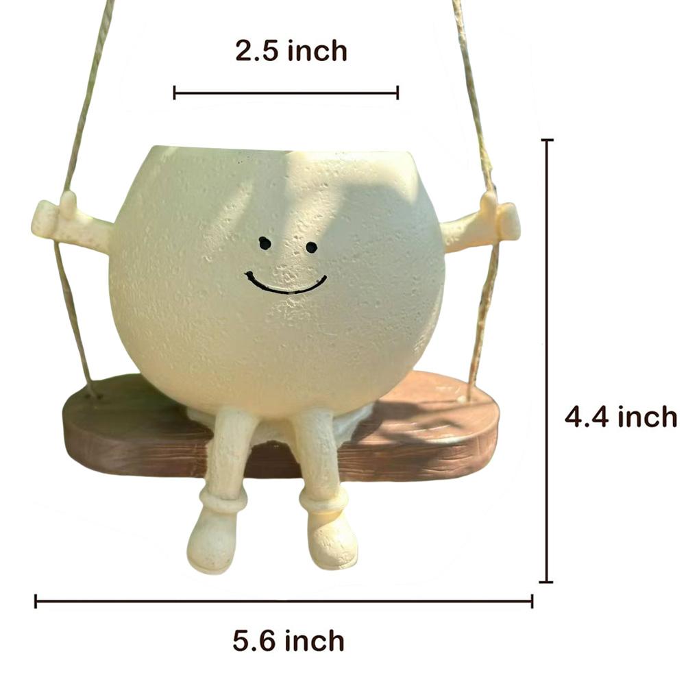 Новое кресло-качалка, милый цветочный горшок, настольный цветочный горшок, украшение, сочный цветочный горшок, забавная мультяшная качели, цветочная корзина, ваза