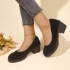 Fashion 2024 New Spring And Autumn Fashion Women's Sole Buckle Thick Heel Shallow Mouth Sexy Back Elevated Shoes