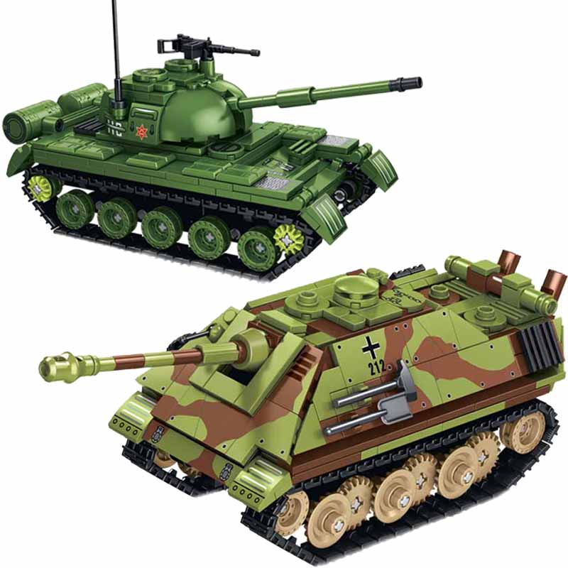 Вторая Мировая Война Военный Германия JAGDPANTHER G1 Бронированная Машина Тип 59 Средний Танк Битва Кирпичики Армейская Модель Конструктор Набор Детские Игрушки