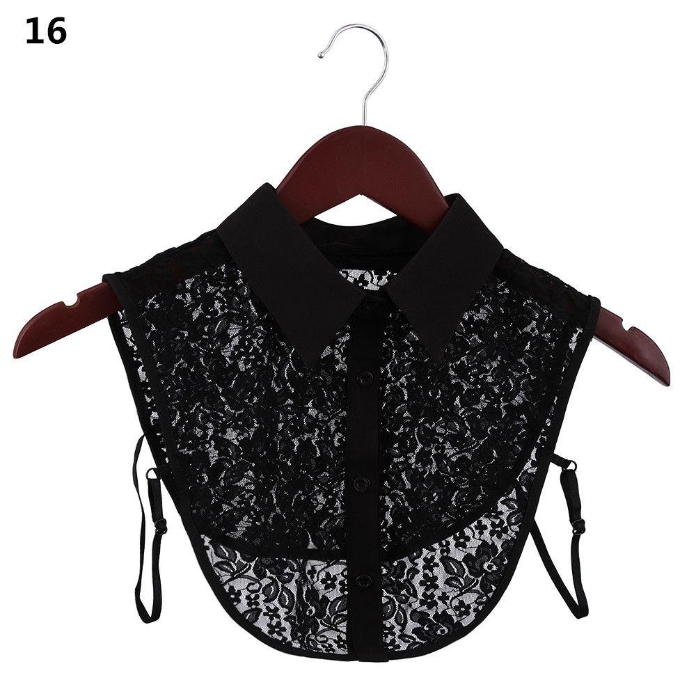Vintage Detachable Cotton Clothes Accessories Shirt Fake Collar Lapel Blouse Top False Tie