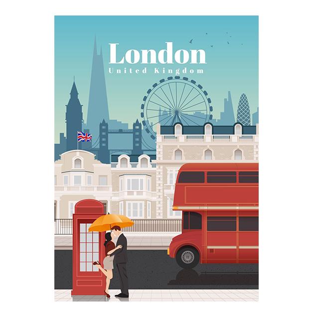 Urban Tourism Architecture Poster Wall Art Oil Painting Printmaking Modern Urban Architecture Landscape Painting Living Room