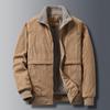Мужская шерстяная куртка с толстым вельветом и модная повседневная свободная теплая хлопковая куртка