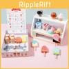 Ice Wooden Cream Stand Toy With Cash Register And Fruit Accessories Playtime For