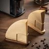 Wooden Coffee Filter Paper Rack V60 Paper Filter Vertical Storage Box Fan Shape V Shape Paper Holder Coffee Maker Accessories