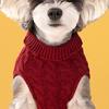 Дизайн с лацканами, удобный теплый зимний свитер для собак, кошек, жилет, модная одежда для домашних животных