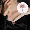 Flower Brooch Artistic Flower Shape Anti-Exposure Electroplated Stainless Dress Collar Brooch