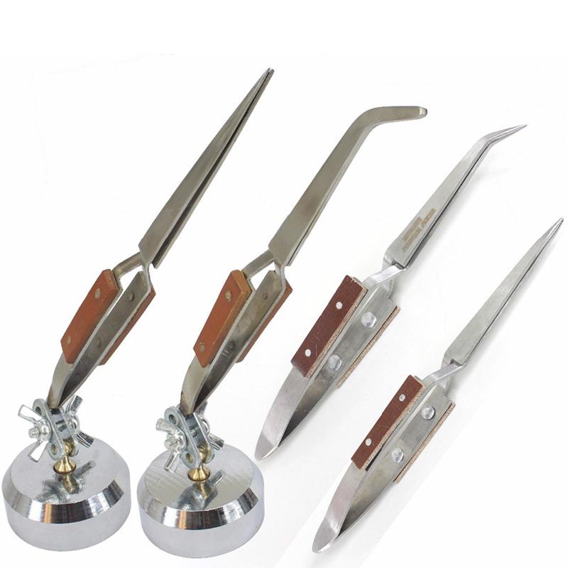 1 шт. профессиональный пинцет для пайки ювелирных изделий, прямой изогнутый наконечник, самофиксирующийся сварочный пинцет с крестообразной фиксацией, инструмент для изготовления ювелирных изделий, ремесленный инструмент для ювелира