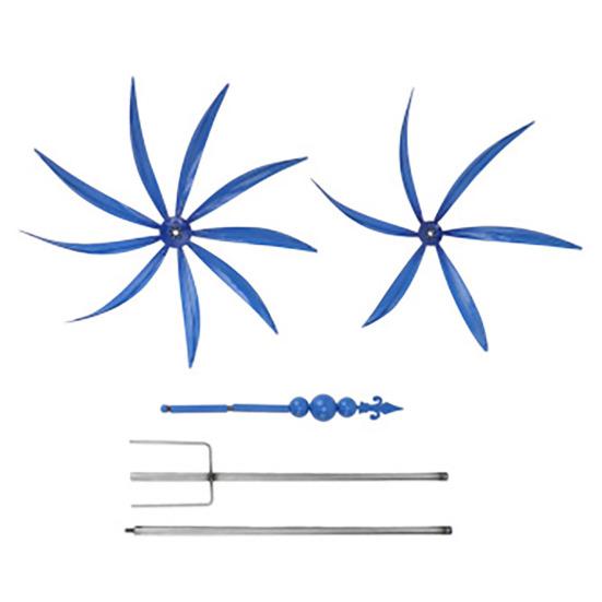 Цветок Ветер Spinner Украшение кола Непогода Открытый Сад Двор Крыльцо Газон Роторный Металлический Spinner Земля Шип Орнамент Рождественский Подарок