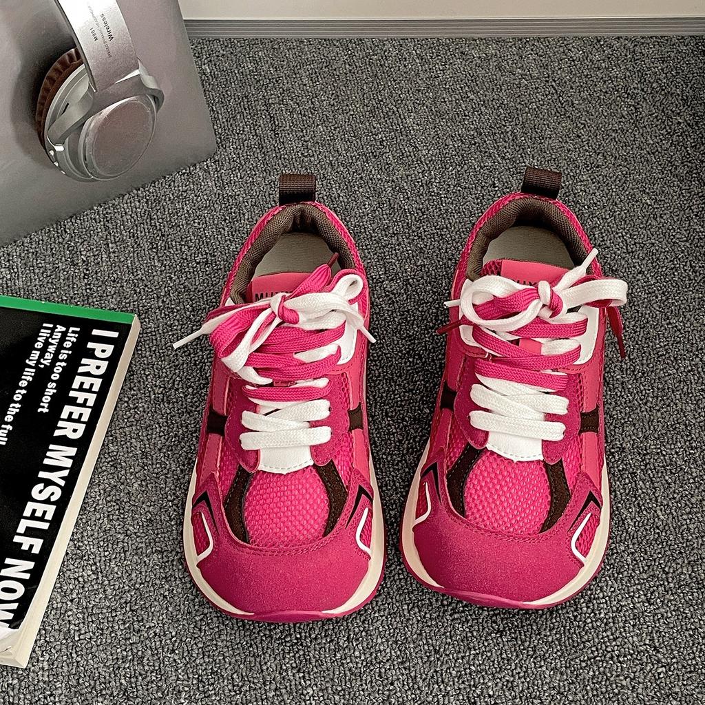 Ретро сетчатые дышащие повседневные спортивные кроссовки Forrest Gump женские 2025 новая летняя толстоподошвенная универсальная легкая немецкая тренировочная обувь