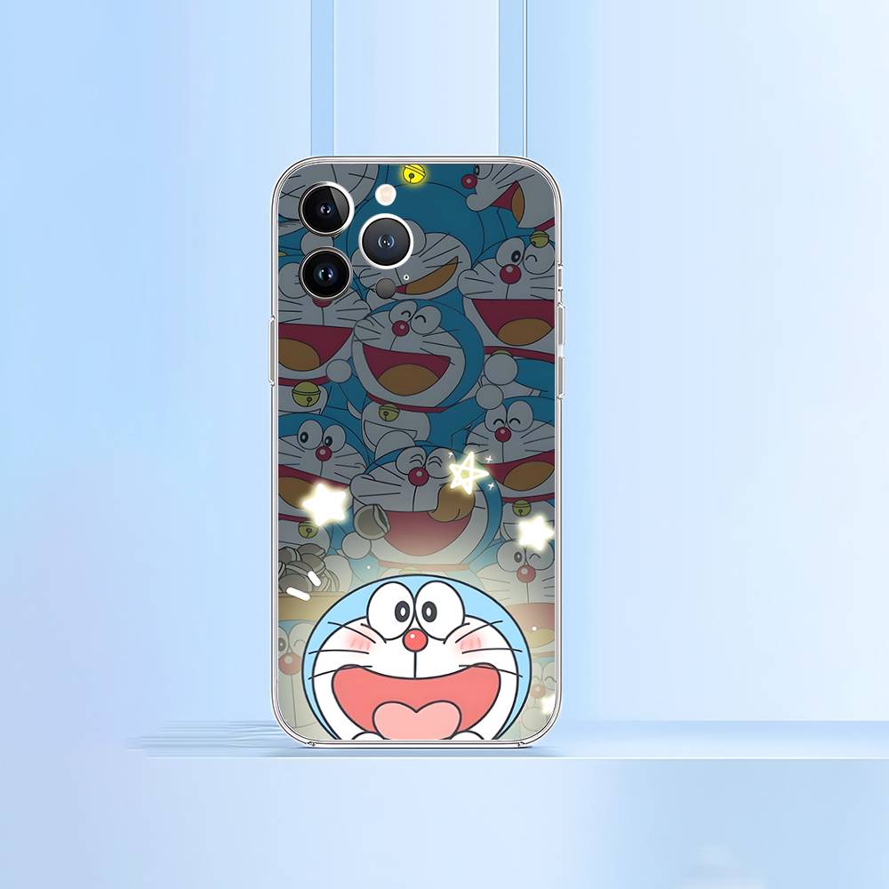 Anime Cute D-Doraemon-S Phone Case For IPhone 17 16 15 12 11 Pro Max 14 Plus 13 Mini Clear Cover Soft Funda