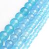 6/8/10/12 мм натуральный синий халцедоновый нефрит, круглые гладкие бусины, свободные бусины размера для самостоятельного изготовления, 15 дюймов