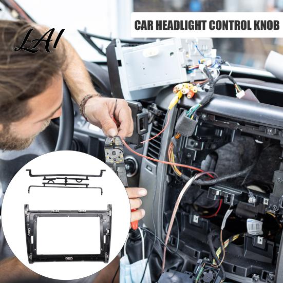 Automotive Interior Trim 9 Inch Radio Dash Kit for Volkswagen 2014 Car Stereo Navigation Fascia Panel Console Bezel with Mounting Brackets