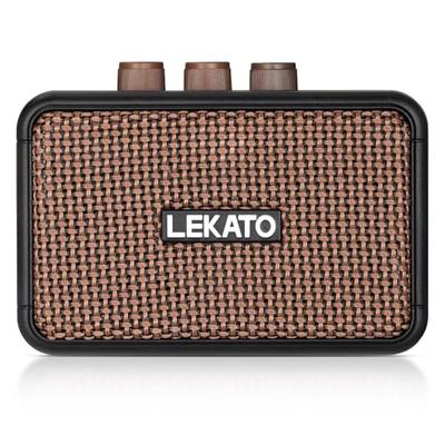 LEKATO 5-ваттный усилитель для электрогитары с Bluetooth, чистый/перегруженный звук, два звуковых канала, разъем для наушников и японское руководство пользователя для домашних занятий