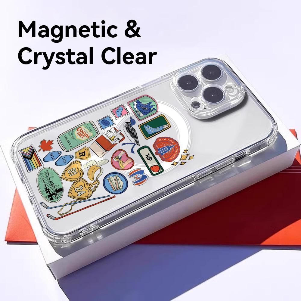 Film H-Heated Rivalry Phone Case For iPhone 17 16 15 14 13 12 Pro Max Plus With Magnetic Crystal Clear Case Wireless Charge