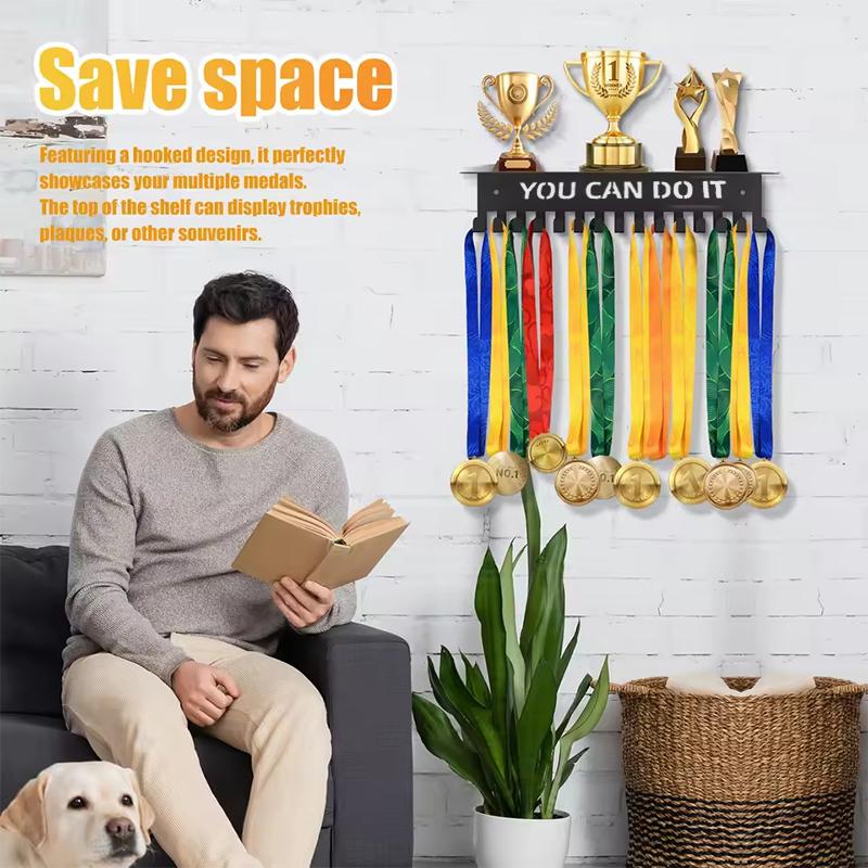 Металлическая стойка для медалей, держатель для медалей, настенный, большой вместимости, держатель для наград для соревнований, футбола, баскетбола, спорта, карате