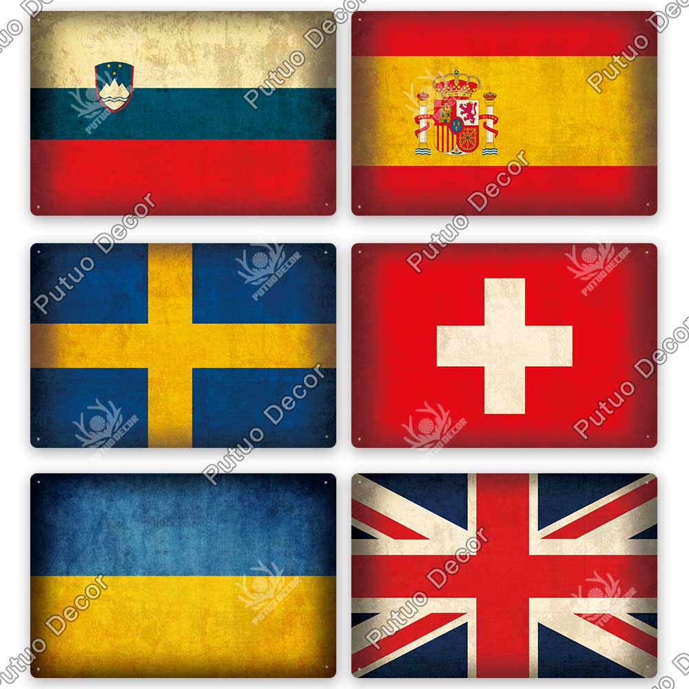 Decor Flag Vintage Metal Sign Tin Sign Decorative Plaque Wall Decor Bar Pub Man Cave Living Room Home Door Decoration