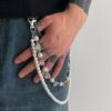 Кисточка Жемчужная Цепочка на Талию Готическая Цепочка для Брюк Гот Кисточка Цепочка для Джинсов Мужская