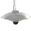 Hanging Heater Aluminium Alloy 2 Gears IP44 Waterproof Ceiling Patio Heater with Remote Control LED