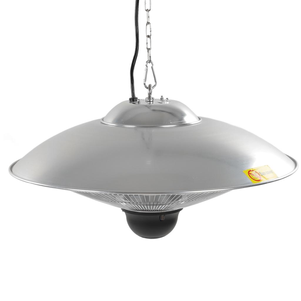 Hanging Heater Aluminium Alloy 2 Gears IP44 Waterproof Ceiling Patio Heater with Remote Control LED
