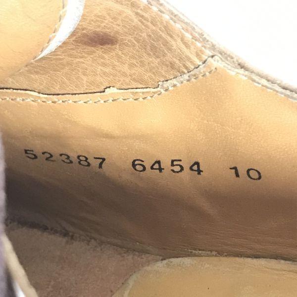 Berwick 1707 Испания Goodyear Welt U-образные кожаные туфли мужские 10 28.5 Коричневые(ИСПОЛЬЗОВАЛ)