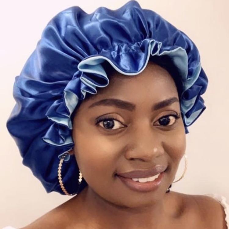 Plain Color Hair Bonnets for Women Sleeping Reversible Bonnet Satin Soft Silk Bonnet Double Layer