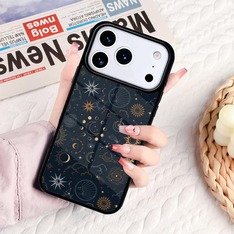 Чехол для телефона 'Космическая Планета Звезды Луна' для IPhone 17 16e 15 14 13 12 11 Pro Max Air Mini Мягкий Защитный Чехол