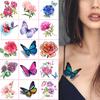 Small Flower Tattoo Stickers For Women 3d Color Tattoo Stickers Rose Lotus Butterfly Flower Tattoo 