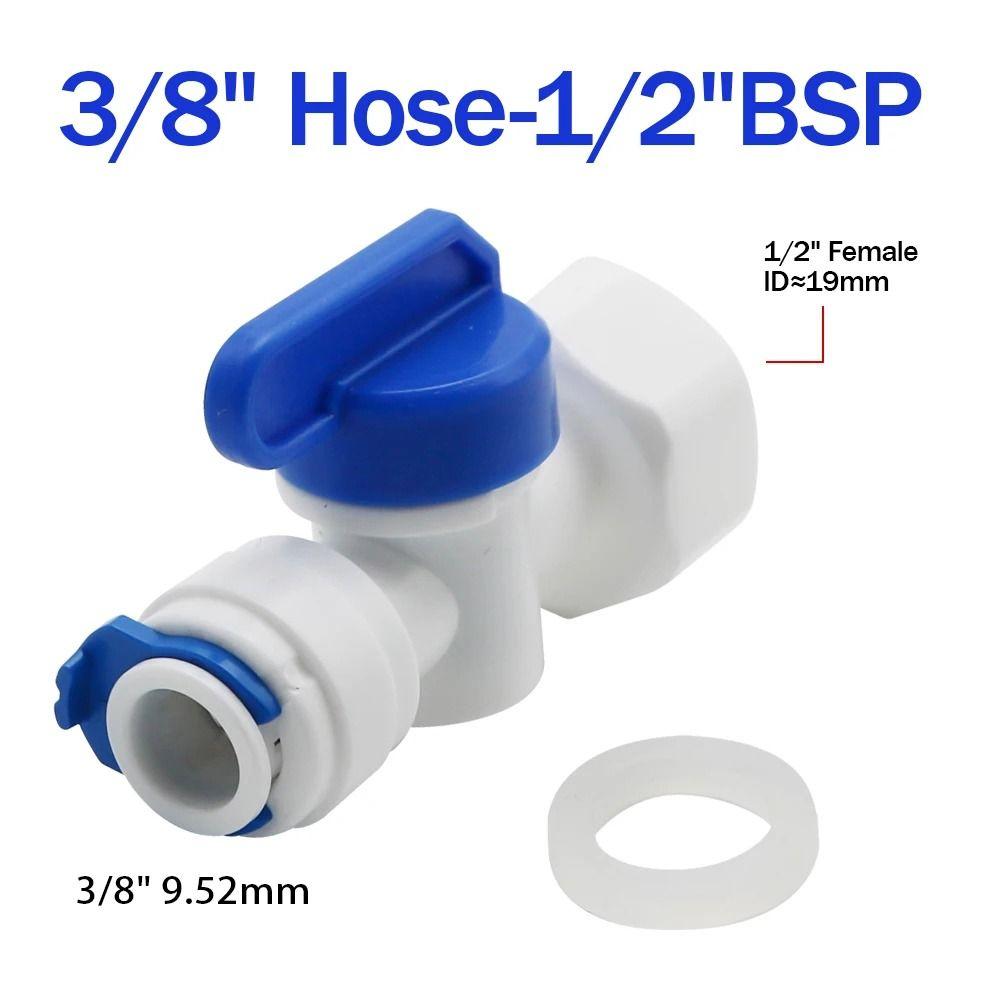 1 шт., водопроводный прямой пластиковый шаровой кран с наружной и внутренней резьбой, фитинг для трубы, новый шланг, быстроразъемный соединитель