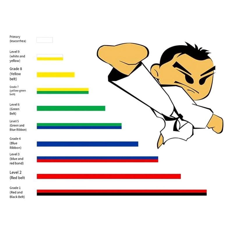 Taekwondo Colored Ranking Belts Cotton Martial Arts Judo Karate Tkd Aikido Uniform Belt Kids Adult