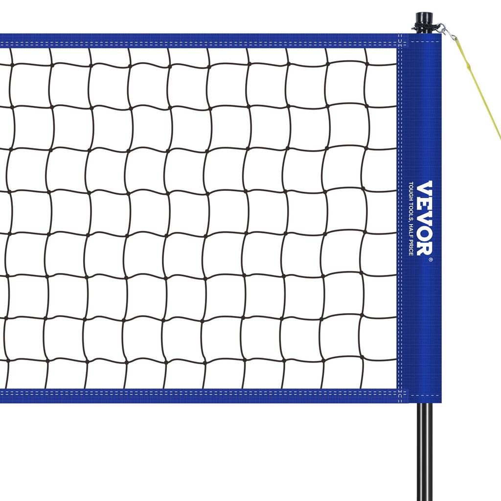 VEVOR Outdoor Portable Volleyball Net System, Adjustable Height Steel Poles, Professional Volleyball Set with PVC Volleyball, Pump, Carrying Bag
