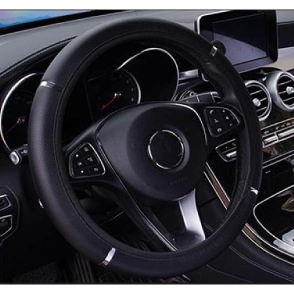 Противоскользящий чехол для украшения автомобиля из искусственной кожи, чехол на руль в форме автомобиля, обычный чехол на руль автомобиля 37-38 см