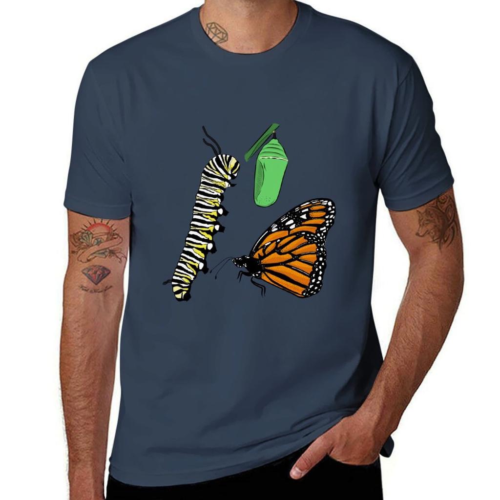 Metamorphosis Of A Monarch Butterfly Tshirt Casual Lightweight Short Sleeve Top