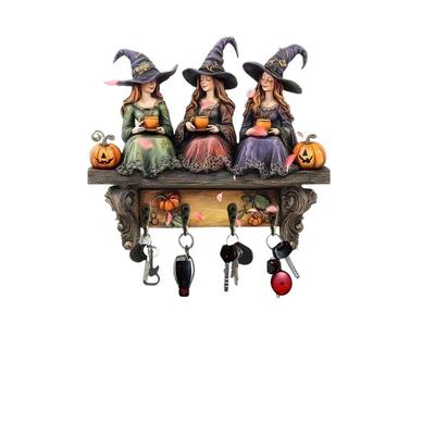 Хэллоуин Красота Сцена на открытом дворе Плоское украшение Орнаменты Ключница Украшение