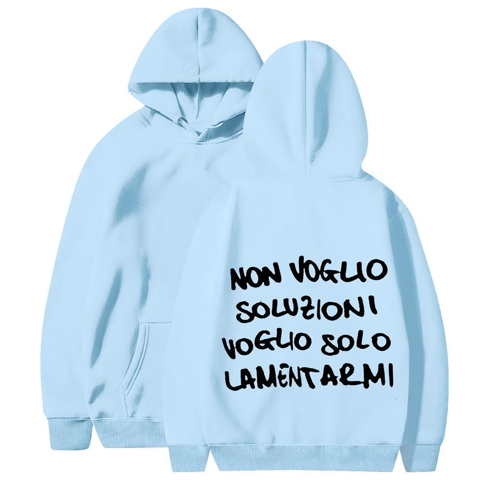 Women's Casual Fashion Solid Color Rugby Print Long Sleeve Hooded Sweatshirt Top