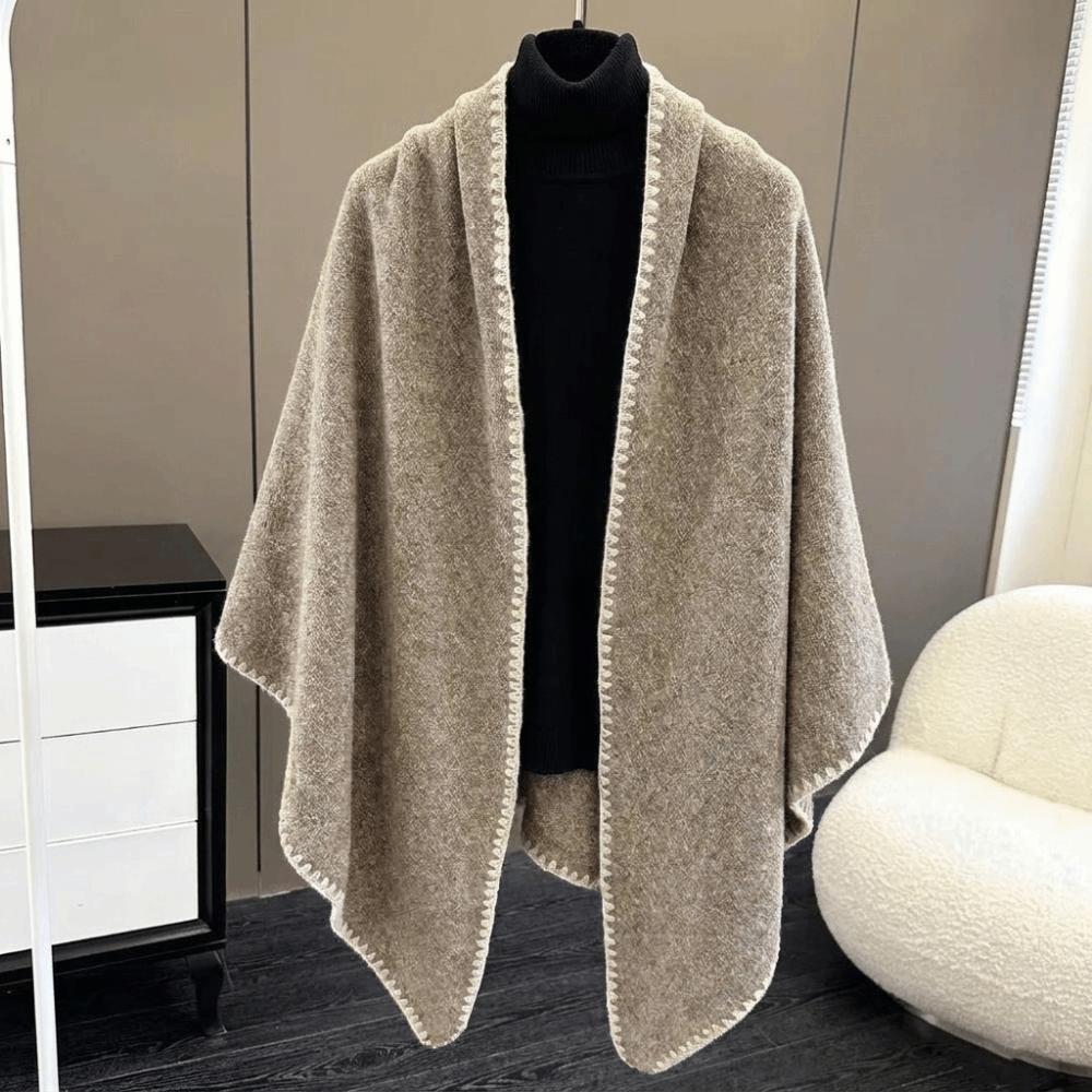 Wrap Warm Shawl Scarf Loose Fit Women Shawl Fashion Knitted Poncho Cape Travel