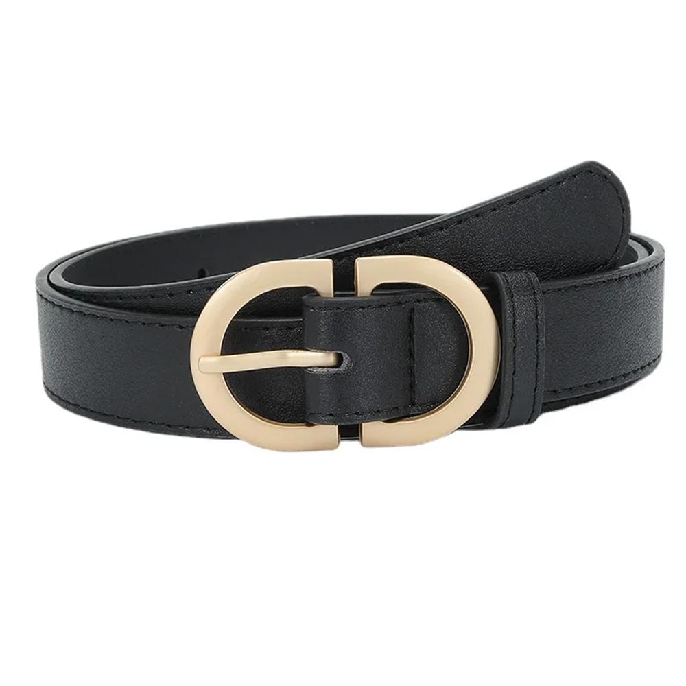 Женский ремень Модный ремень с пряжкой-булавкой Тонкий ремень Натуральный Роскошный Мягкий ремень Женский С брюками карго Джинсами Ветрозащитный ремень Ремень из ПУ кожи